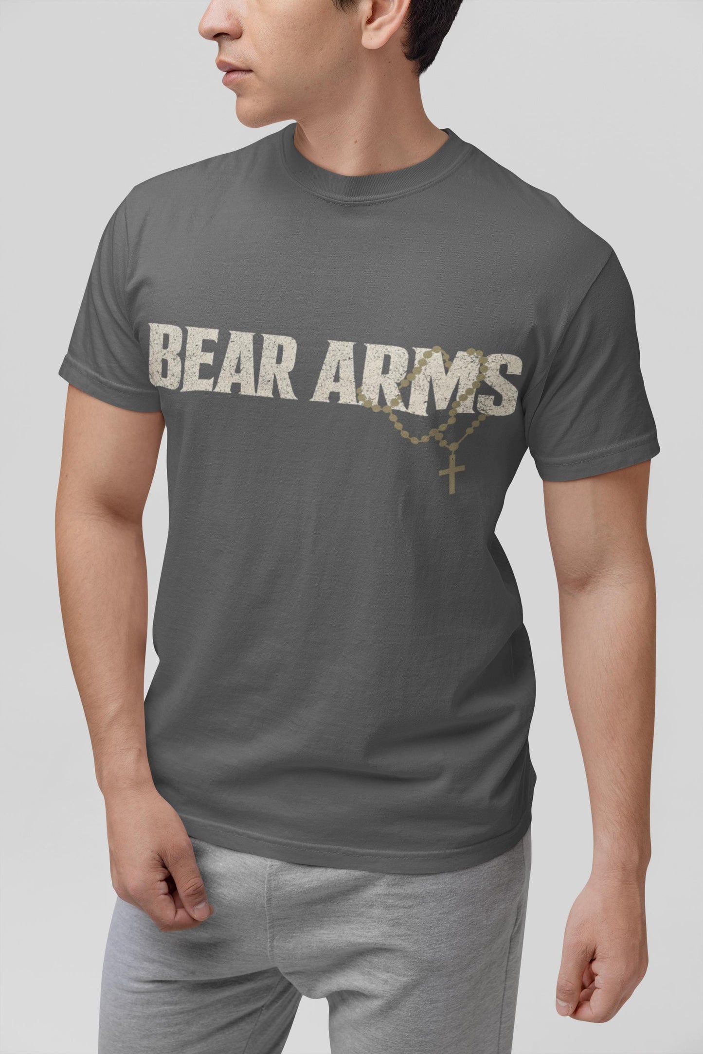 Bear Arms Rosary Tee – Catholic T-Shirt