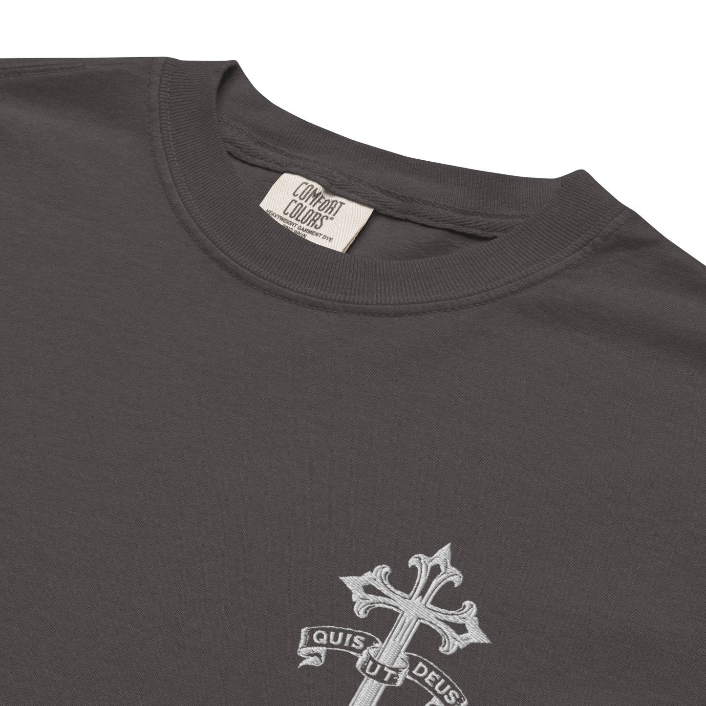 St. Michael the Archangel “Quis Ut Deus” – Embroidered Catholic T-Shirt
